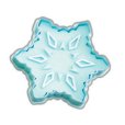 画像1: バネ式スタンプクッキー型　雪の結晶（ライトブルー） (1)