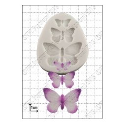 画像2: イギリス製/シュガークラフトシリコン抜き型/　蝶（トリオ）　　3種類