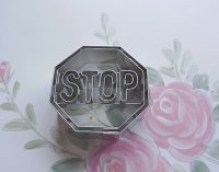 画像1: ドイツ/Stadter(ステンレス) クッキー型 標識/STOP