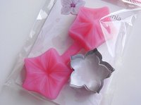 画像1: 抜き型付きシリコン押し型セット/ 花(ペチュニア )