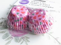 画像2: Wilton ミニベーキングカップ フリンジミニハート 100枚入