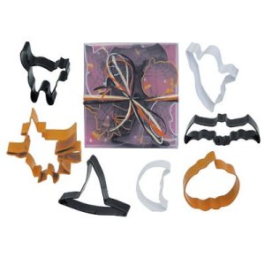 画像1: 在庫処分セール品／カラークッキー型　お買い得ハロウィンセット　7種類　透明ケース入り (1)