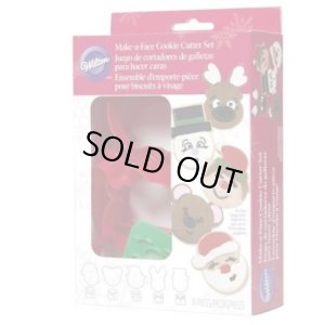 画像1: Wilton　クッキー型＆スタンプセット　メイクフェース　 (1)