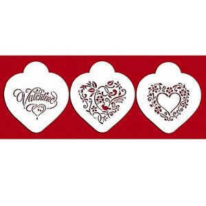 画像2: Mサイズ/ステンシルセット　Valentineデザインハート　３種類 (2)