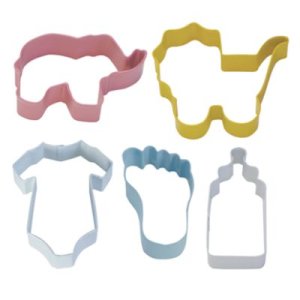 画像1: セール品／カラークッキー型セット　ベビーシャワー　5種類 (1)