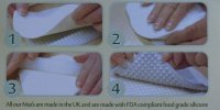 画像2: イギリス製/シュガークラフト/デザインマット ダブルハート
