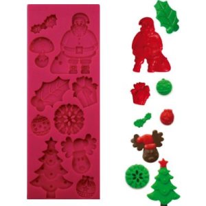 画像1: 訳あり／フランス製　シュガークラフト・チョコレート　シリコン型　クリスマス／ノエル　10種類 (1)