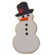 画像2: カラークッキー型　帽子を被った雪だるま　（ホワイト） (2)