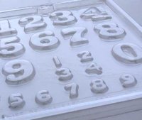 画像1: チョコレート型 数字 大小