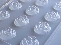 画像1: チョコレート型　バラ　12個取