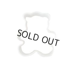 画像1: ミニカラークッキー型（ホワイト）　テディ（ミニ）