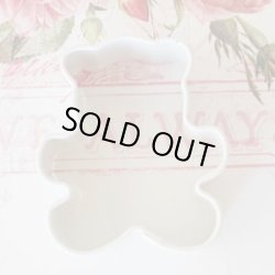 画像2: ミニカラークッキー型（ホワイト）　テディ（ミニ）