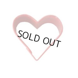 画像1: ミニカラークッキー型（レッド）　ハート（ミニ）