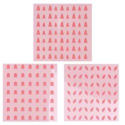 画像2: お得なセット／DIYスプリンクル用ステンシルセット　スクレーパー３枚付き　クリスマス（ツリー、リーフ、ジンジャーブレッドマン）3種類セット