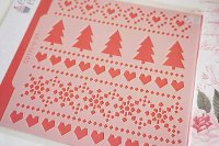 画像1: アメリカ製 ステンシルプレート Holiday Fair Isle