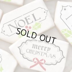 画像1: アメリカ製　ステンシルプレート　ヴィンテージクリスマスタグ　2種類