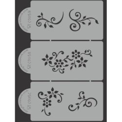 画像1: Mサイズ/ステンシルセット　デイニーフローラルスプレイ　3種類