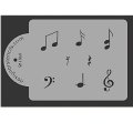 Lサイズ/ステンシルプレート　　音符　8種類