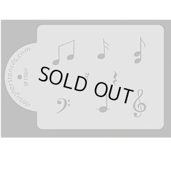 画像1: Lサイズ/ステンシルプレート　　音符　8種類