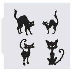 画像1: ステンシルプレート　怒っている猫　4種類