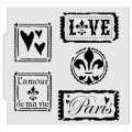 ステンシルプレート  Tickets to Paris