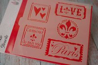 画像1: アメリカ製 ステンシルプレート Tickets to Paris
