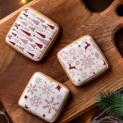 画像2: お得な3種類セット　ステンシルプレート　クリスマス（雪の結晶、 トナカイ 、クリスマスツリー）