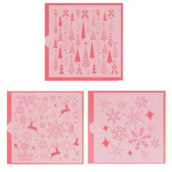 画像3: お得な3種類セット　ステンシルプレート　クリスマス（雪の結晶、 トナカイ 、クリスマスツリー）