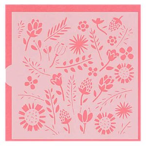 画像1: アメリカ製　ステンシルプレート　草花 (1)