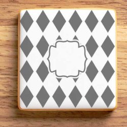 画像1: ステンシルプレート　ハーレクインモノグラム　