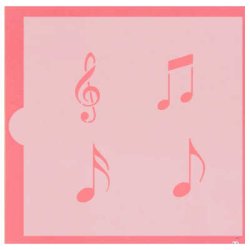 画像2: ステンシルプレート　音符　4種類