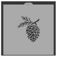 画像1: アメリカ製　ステンシルプレート　松ぼっくり／pinecone (1)