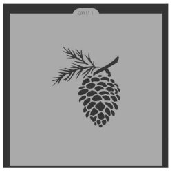 画像1: アメリカ製　ステンシルプレート　松ぼっくり／pinecone