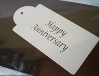 画像1: Mサイズ/ステンシルプレート HAPPY ANNIVERSARY メッセージ