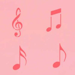 画像1: アメリカ製　ステンシルプレート　音符　4種類