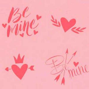 画像1: アメリカ製　ステンシルプレート　Be Mine (1)
