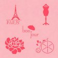画像2: アメリカ製　ステンシルプレート  Paris Style (2)