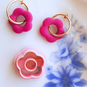 画像1: ポリマークレイカッター　フルーレット　20mm　アクセサリー作り (1)