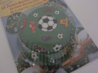 画像1: ドイツ/Stadter社 ベーキングカップ サッカー道具たち 50枚入り