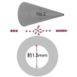 画像1: Wilton 口金（No.2）　丸　口径1.5mm　