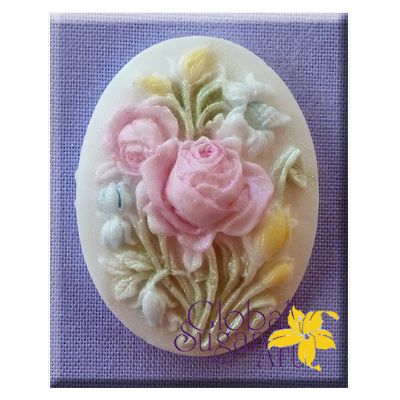 ローズカメオ シリコン型 クレイ Fimo