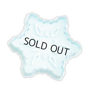 画像1: バネ式スタンプクッキー型　雪の結晶（ライトブルー） (1)