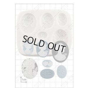 画像1: イギリス製/シュガークラフトシリコン抜き型/カメオ＆ミニカメオ　7種類 (1)