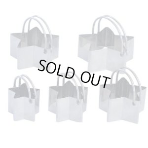 画像1: ビスケット/スコーン抜き型5個セット（ステンレス）　星　 (1)