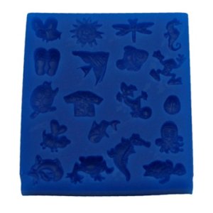 画像2: アメリカ製/シュガークラフトシリコン抜き型/トロピカルな仲間たち ミニ 19種類 (2)