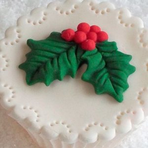 画像4: イギリス製/シュガークラフトシリコン抜き型/西洋ヒイラギの葉(ホリーリーフ)&ベリー トリオ 3種類 (4)