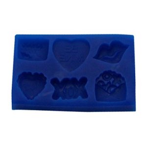 画像2: シュガークラフトシリコン抜き型/バレンタイン ハート&唇 6種類 (2)