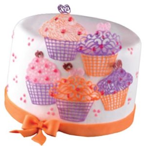 画像2: 訳ありセール品/イタリア製/トリコデコール レース調シリコン抜き型 カップケーキ 3種類 (2)