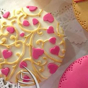 画像2: イギリス製/シュガークラフト/デザインマット ハートバイン (2)