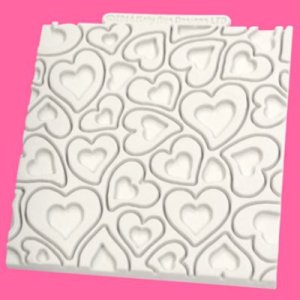 画像2: イギリス製/シュガークラフト/デザインマット ダブルハート (2)